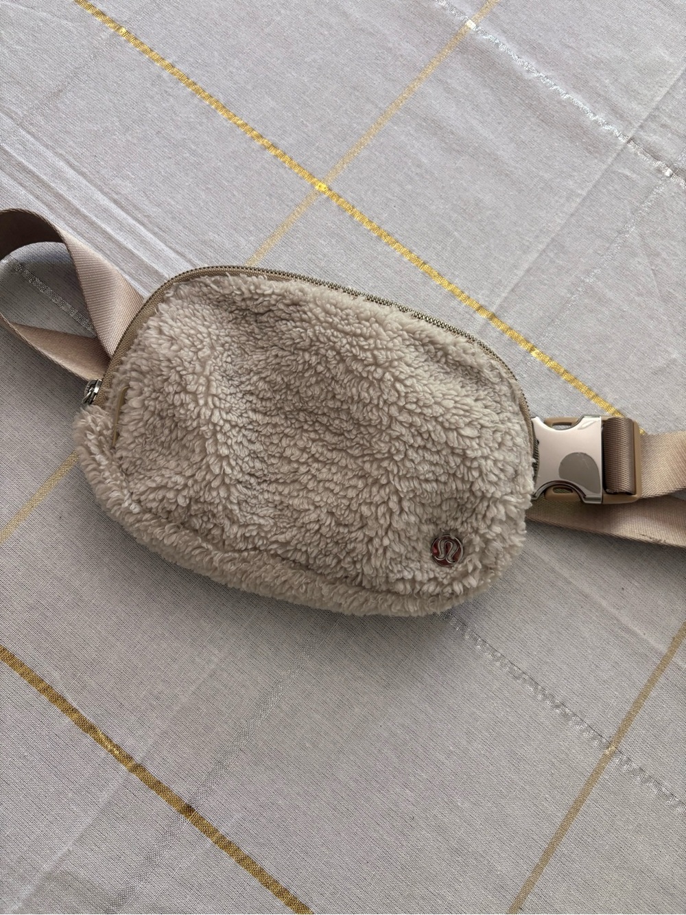 Lululemon Sherpa Fleece Everywhere Belt Bag Cream Beige Crossbody